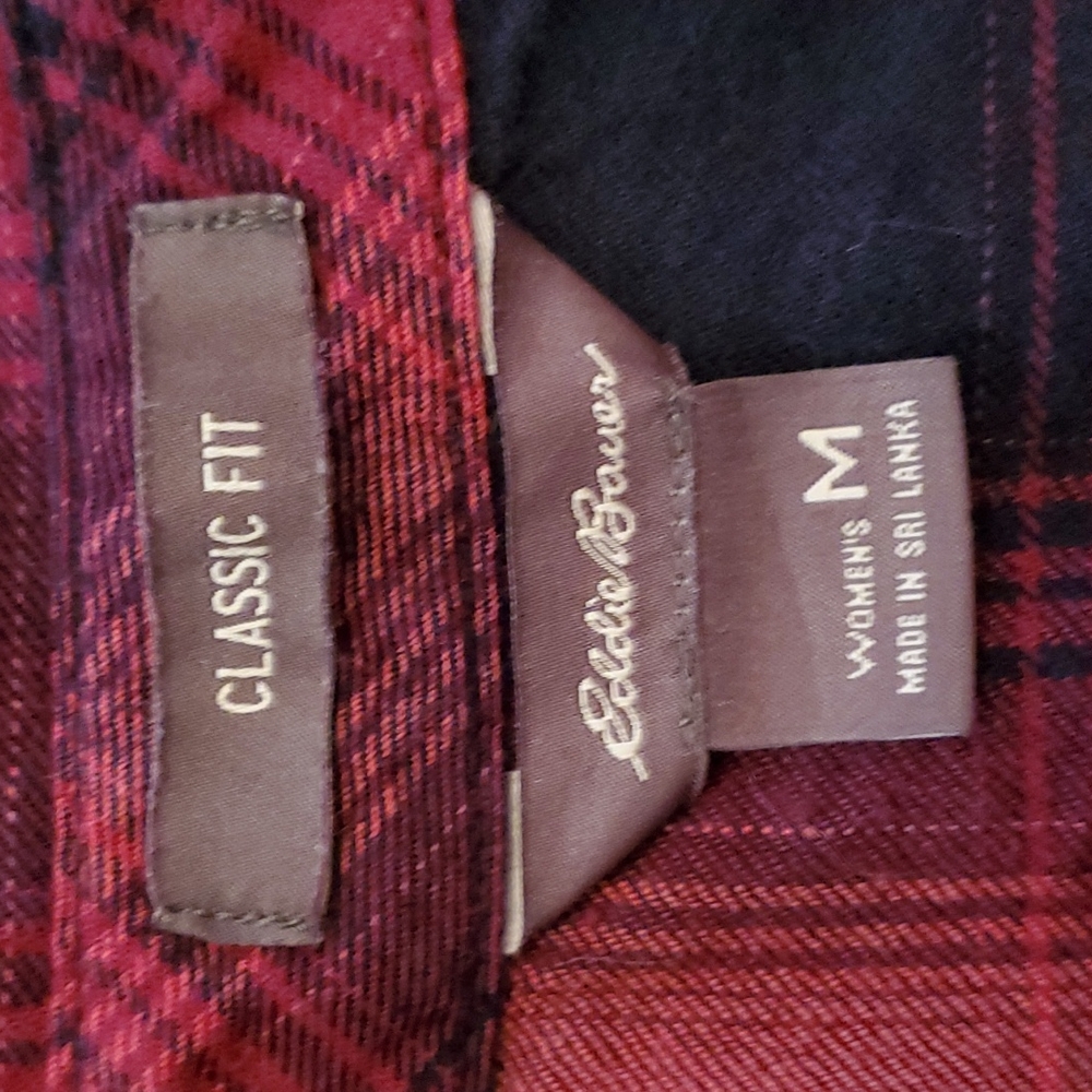 Eddie Bauer pink flannel button down - Picture 6 of 7